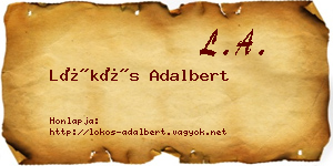 Lökös Adalbert névjegykártya